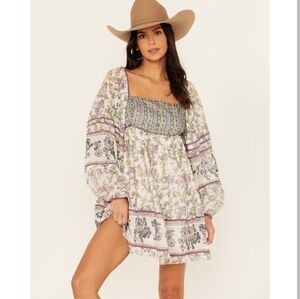 Free People Floral Print Mini Dress Size Small